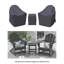 Nautical Outdoor Adirondack Chair And Table Covers For Cullan Rocking Patio Set, Water-Repellent UV-Resistant Polyester