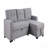 Upholstered Pull Out Sectional Sofa With Chaise-286731085