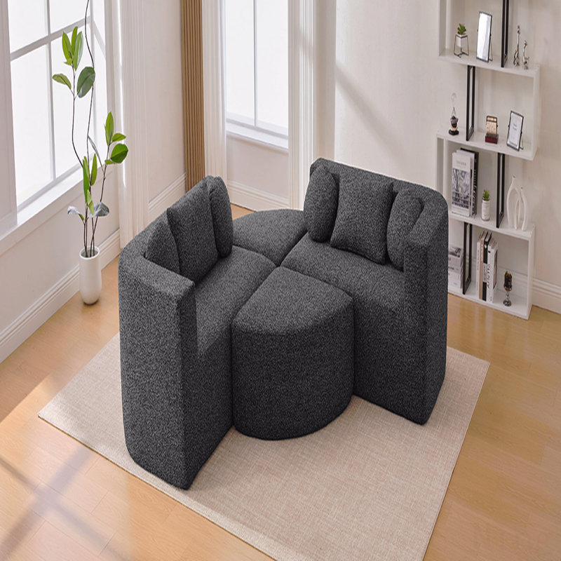 Canapé modulaire Boneless Couch, Noir