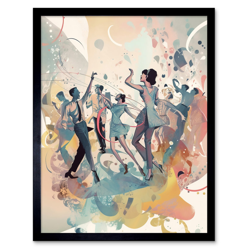 People Dancing To Music On The Dancefloor - Single Picture Frame Print