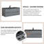 Meuble-lavabo double 47,25 po avec comptoir