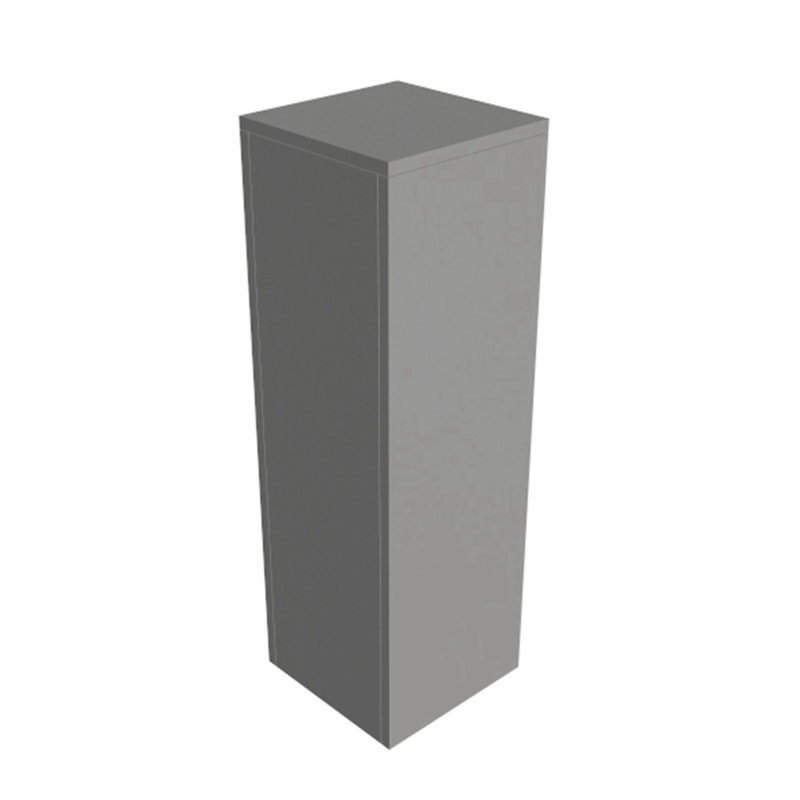 Aryahna 11.5X11.5X36" Grey Wood Cube Pedestal Display Glorifier Riser Stand