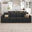 Canapé-lit modulaire en velours chenille 4 places-101955801