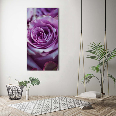 Purple Roses - Wrapped Canvas Print