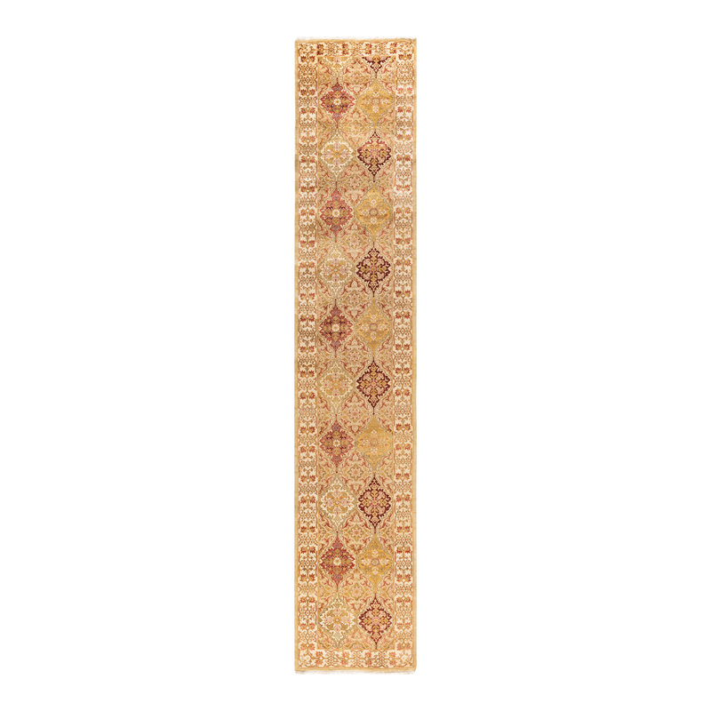 Tapis de couloir unique en laine noué à la main nouvel âge 2 pi 6 po x 13 pi 10 po Hayner