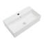 21' L x 12' W Ceramic Wall Mount Bathroom Sink, White Rectangular Bathroom Sink with Overflow-129401993