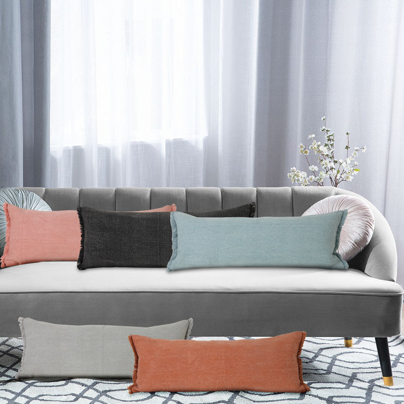 Housse de coussin 100% coton Contemporary, Bleu Corydalis / bleu clair, Housse de coussin seulement - sans coussin