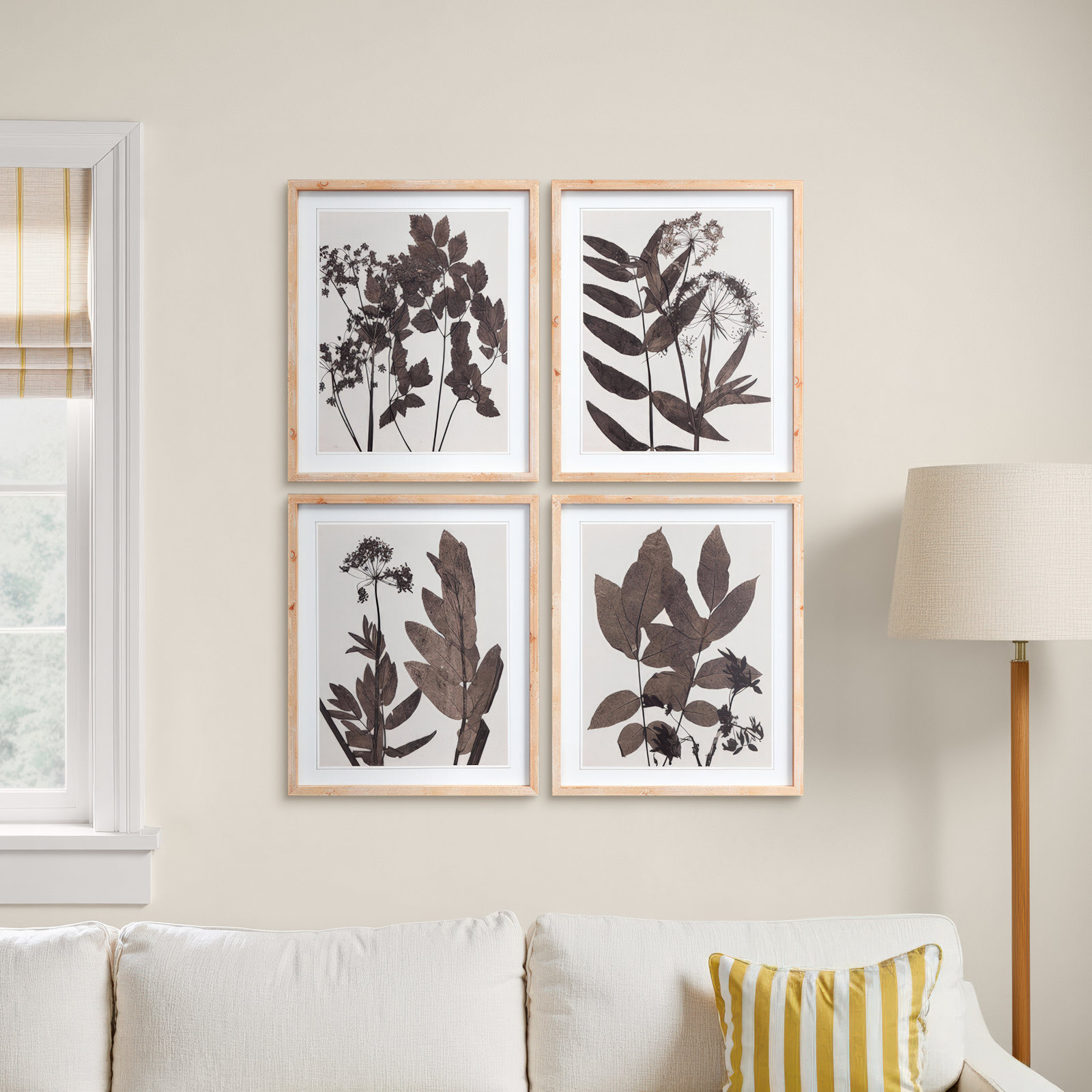 Pressed Foliage 4-Piece Print Set