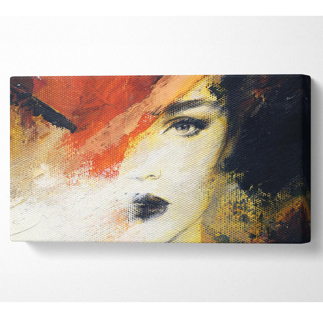 Striking Face Wide Canvas Print