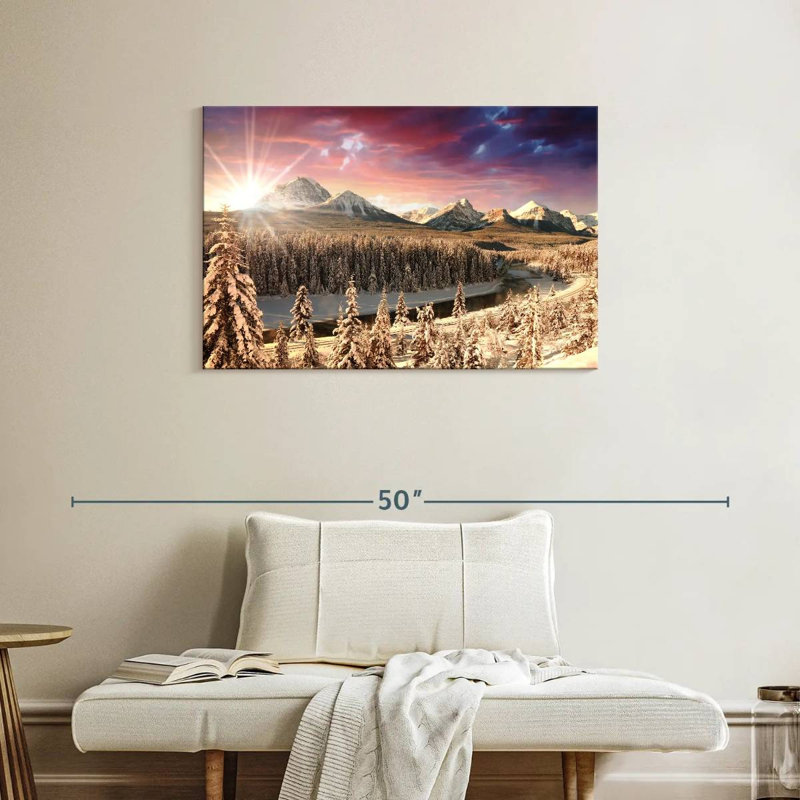 Alvord Alberta Rockies Winter Sun, H 24 po x l 36 po