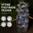 Rock Waterfall Outdoor Fountain With LED Lights For Garden And Patio, Durable Resin Construction, Easy Setup, Ideal For Backyard Décor