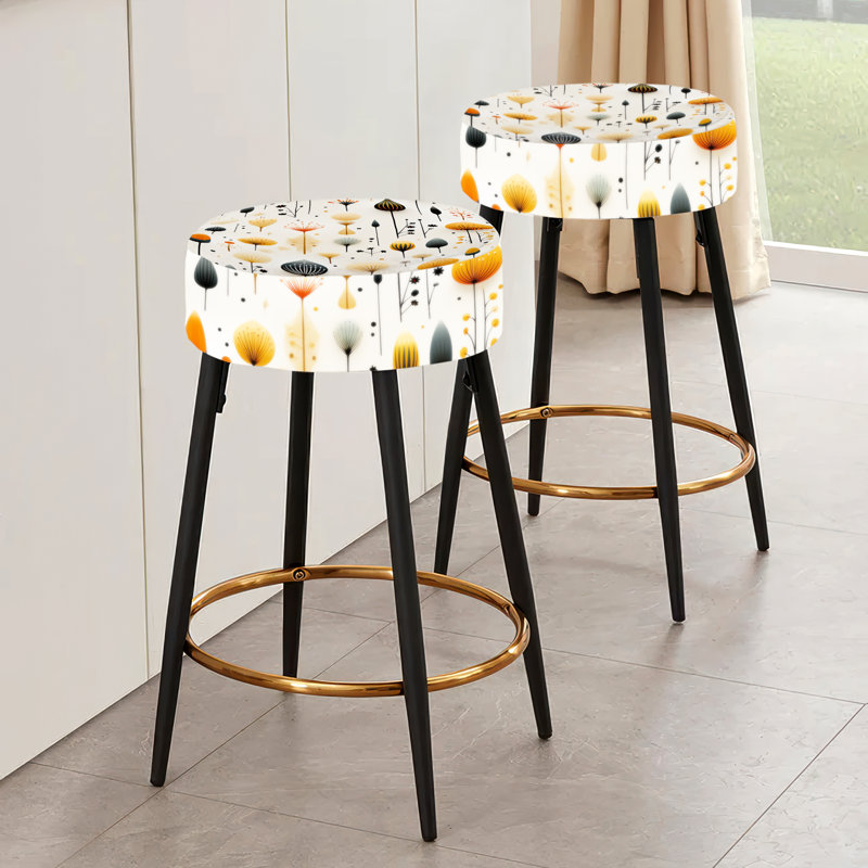 Ensemble de 2 tabourets de bar Mid-Century scandinaves Harmony