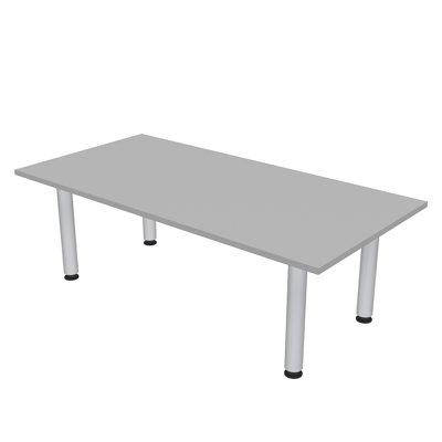Rectangle Shaped Meeting Room Table with Post Legs