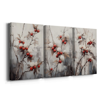 Art des Fêtes de Noël - série 2-CCCCL III - toile tendue sur mesure - 3 pièces