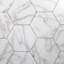Carrelage mural de cuisine et de salle de bain hexagonal en verre grand format à bords droits Nature 8 po x 8 po Nature