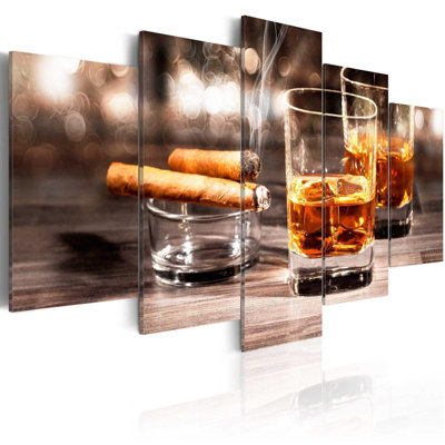 Cigare et whisky 5 pièces