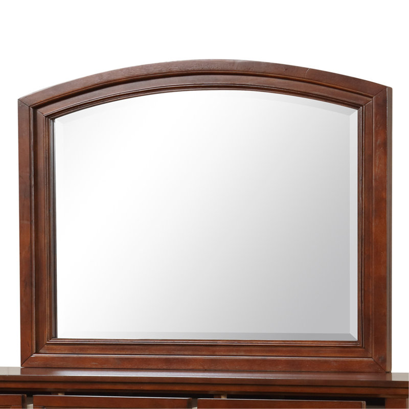 Charmant miroir traditionnel cerise