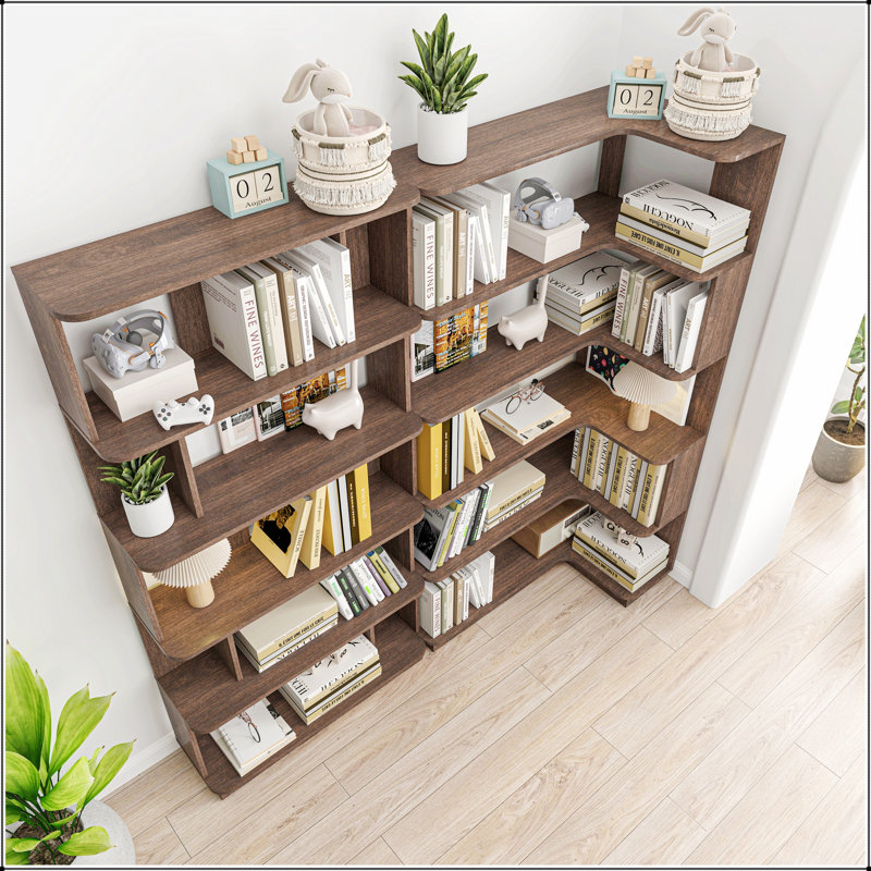 Bibliothèque d'angle compacte de 90 cm et bibliothèque extensible de 80 cm, librement combinées pour un rangement et une présentation personnalisés en plusieurs couleurs