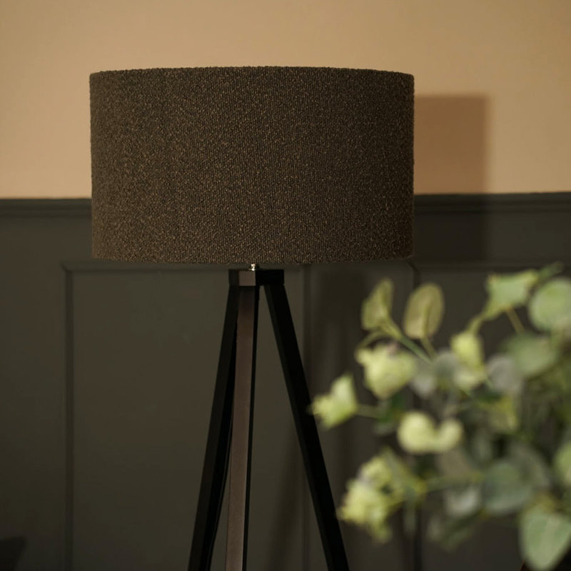Baleine 132cm Tripod Floor Lamp Set, Black, Charcoal, No
