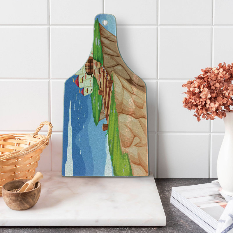 Multicolore planche à découper en verre trempé Ambesonne
