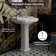 Los Flexi 23" x 19" Rectangular Pedestal Sink with overflow, 3 Faucet Holes at 4" Centers