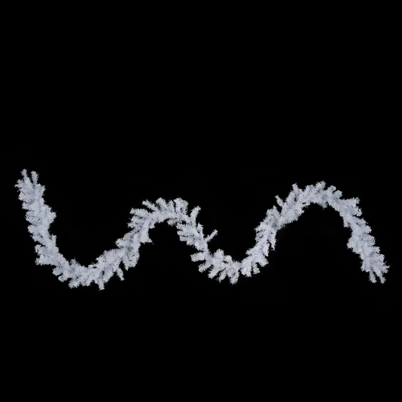 Guirlande de Noël canadienne, White, 10'' H x 1200" L x 10'' D