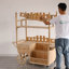 Chariot à roulettes en bois à plusieurs niveaux Vintiquewise