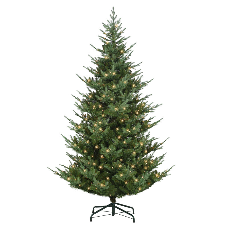 Gracijus 9' Lighted Artificial Spruce Christmas Tree