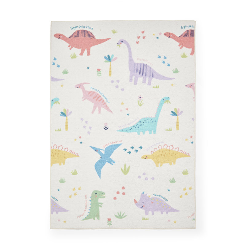 CL Kids - Dinosaur Friends Pink / Blue - 120 x 170, Rectangle 120 x 170 cm