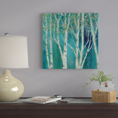 «Birch I», reproduction de peinture acrylique