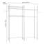 Tablette de rangement ajustable au-dessus de la laveuse et de la sécheuse avec tringle - Organisateur de buanderie en métal blanc