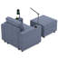 Fauteuil d'appoint rembourré avec rangement et repose-pieds de salon l 38 po Tupelo-97966545