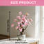 18" Artificial Pink Cherry Blossom Tree With Realistic Flowers, Faux Bonsai Tree In Decorative Pot