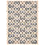 Tapis intérieur / extérieur bleu / blanc à motif géométrique Arneshia-117303660