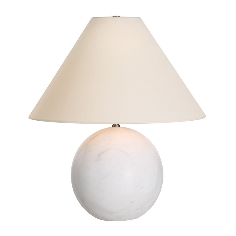 Minerba Table Lamp, White, Cream