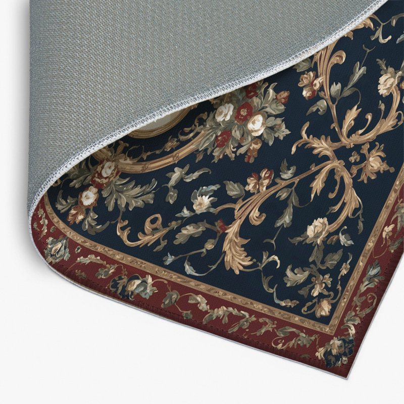 Tapis noir français intérieur et extérieur, Rectangle 4pi x 6 pi