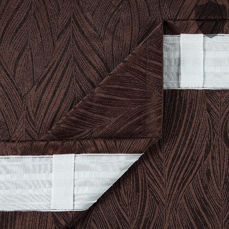 Panneaux de rideaux simples obscurcissant avec passe-tringle, l 52" x L 84", Marron