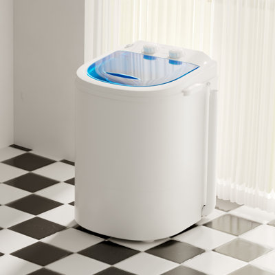 Machine à laver portative, capacité de 5,5 lb, laveuse à linge compacte avec cuve de rotation et tuyau d'évacuation, parfaite pour les dortoirs d'appartements (RV)