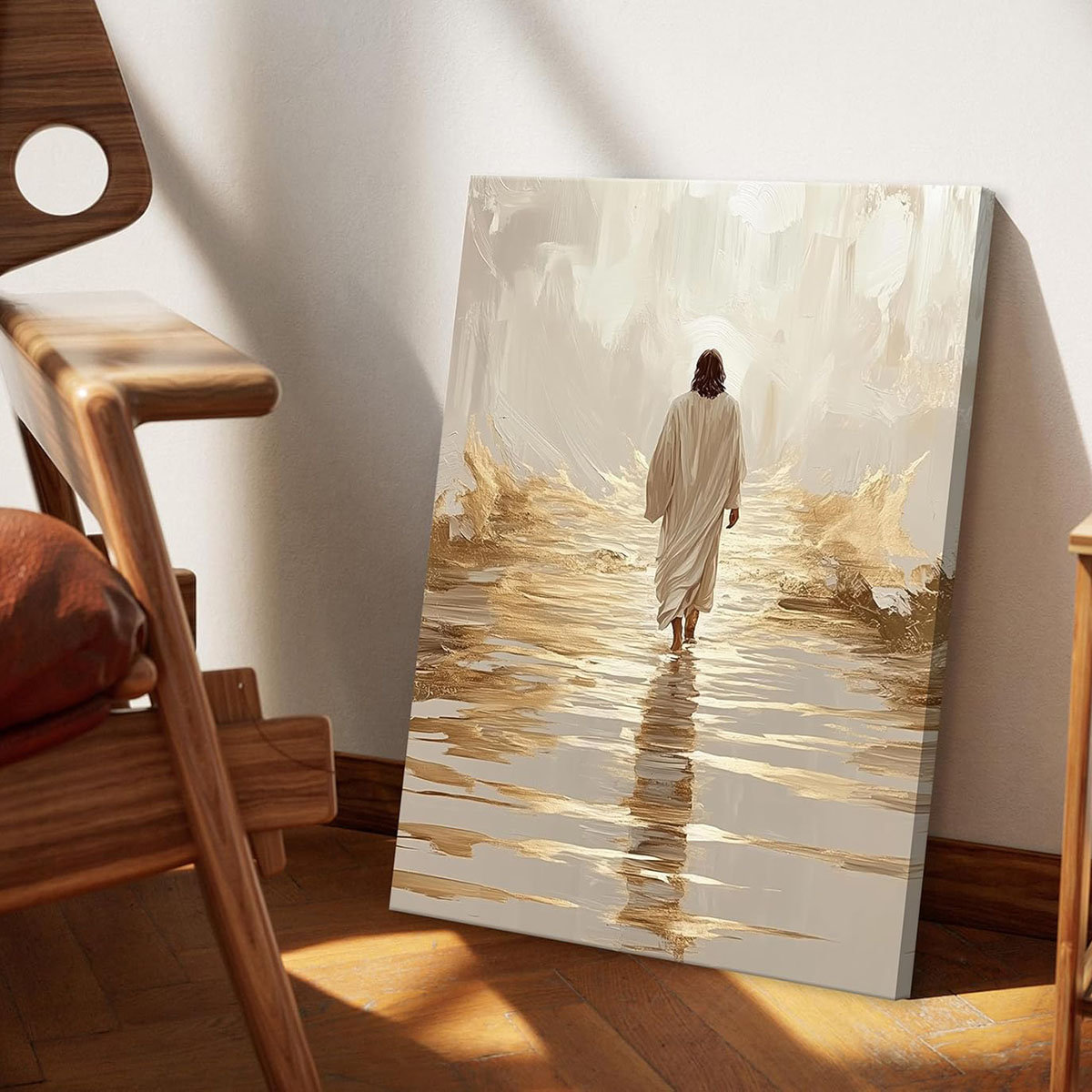 Marlow Home Co. Jesus Walking On Water Wall Art Christian Wall Decor ...