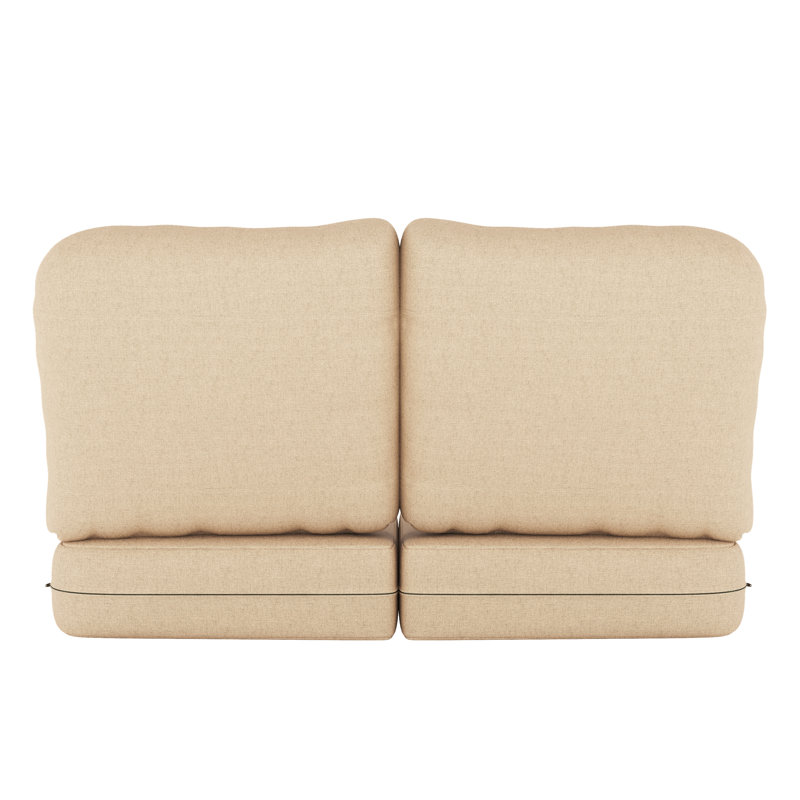 Indoor/Outdoor Sunbrella® Seat/Back Cushion, Antique Beige Sunbrella® Canvas