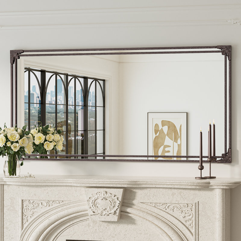 Miroir décoratif mural Berrilee, 60 po x 30 po, Bronze Antique