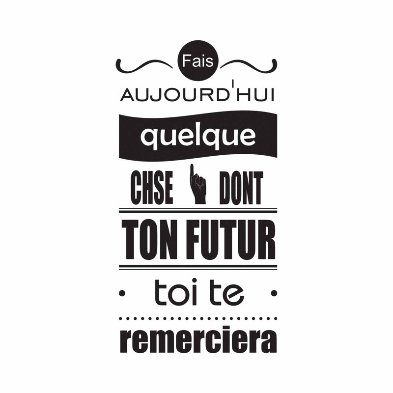 Text & Numbers Wall Decal