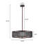 Lustres cylindriques 1 lumière 19,69 "à 1 lumière, base avec luminaire suspendu en tissu + métal E26, luminaire suspendu réglable pour le couloir de la cuisine du salon