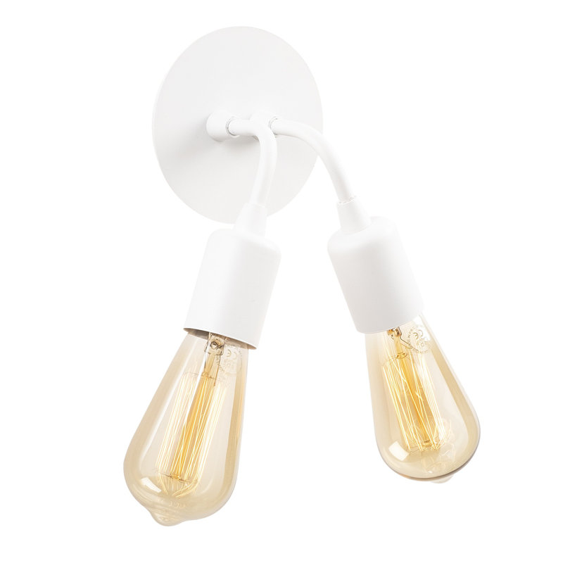 Modern White Wall Lamp, Metal Body, 5.5 in Diameter x 7.9 in Height | E27 Socket, Max 40W | Elegant Solid Color Design, IP20 Rated | Ideal for Living Room, Bedroom, and Hallway Lighting Decor