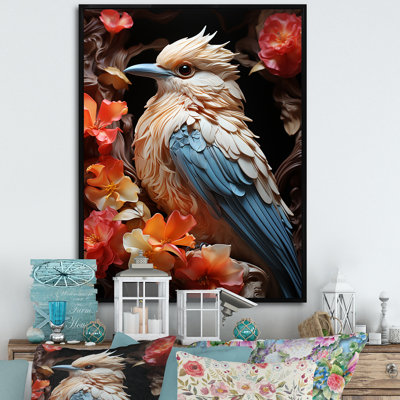 Une palette pastel évoque une symphonie de plumes - décoration murale oiseau