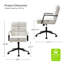 Chaise de bureau en cuir Anagrace avec support lombaire-469467475