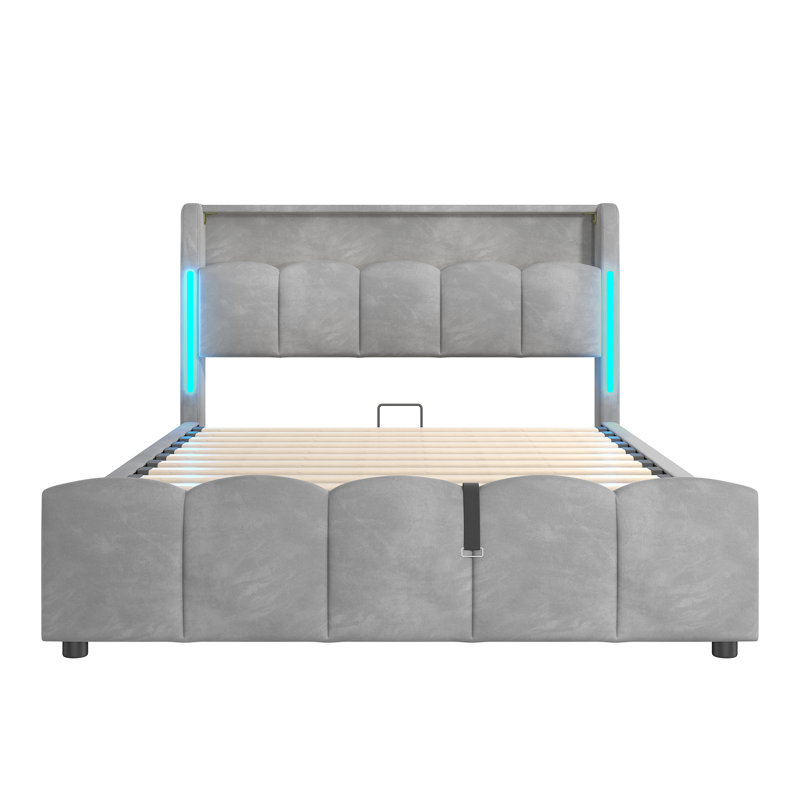 Ottoman Storage Bed, Grey