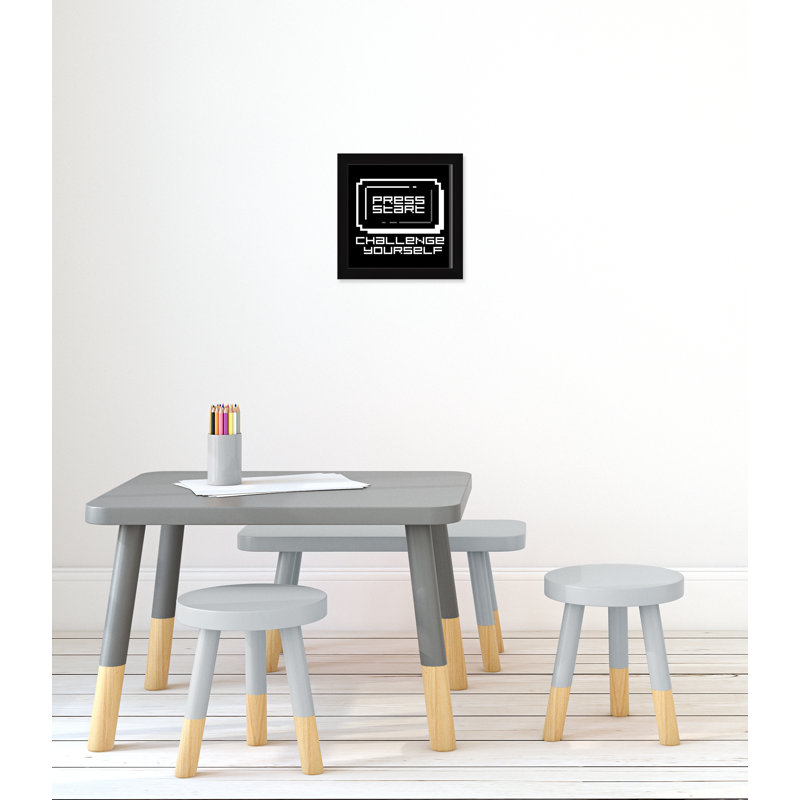 Décoration murale pour enfant challenge, H 14 po x l 14 po x P 0,63 po, Cadre noir