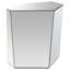 Gongora Mirrored Abstract Geometric End Table
