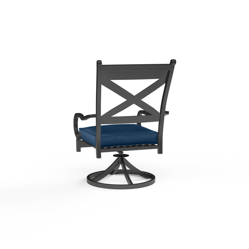Monterey Outdoor Dining Armchair, Spectrum Indigo Sunbrella®